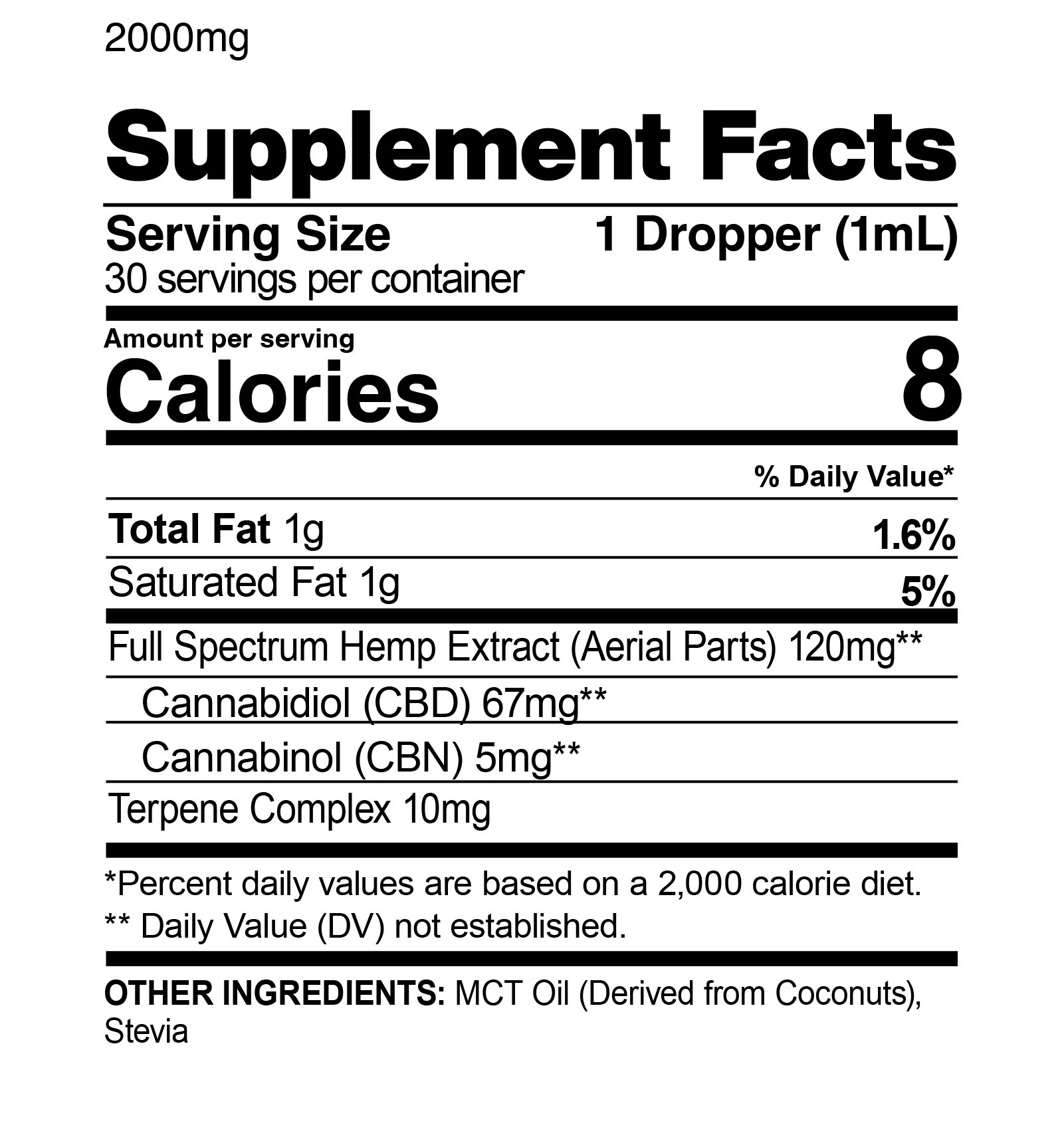 calming tincture mg