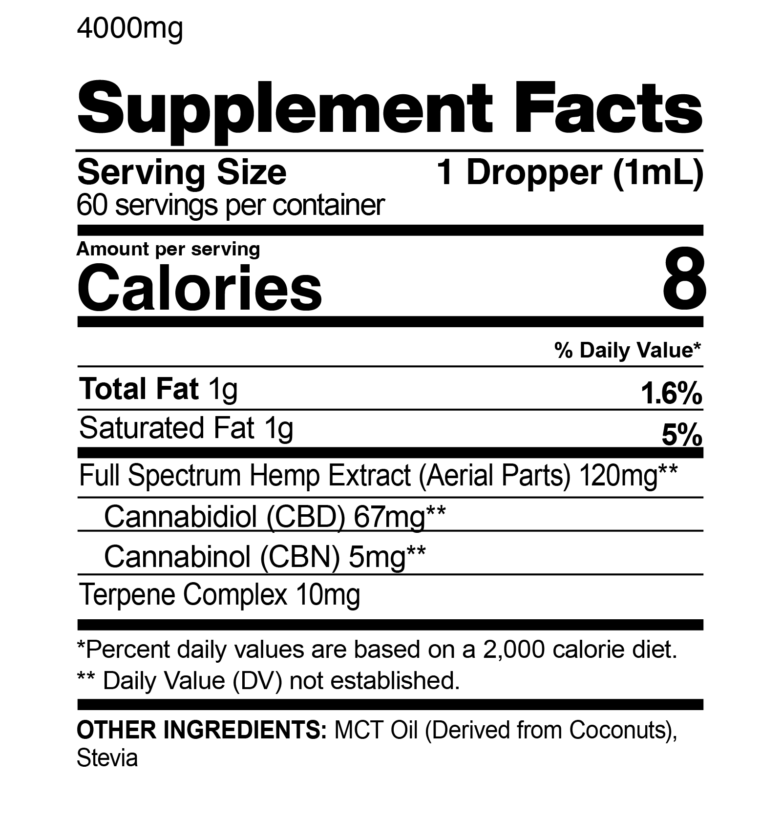 calming tincture mg