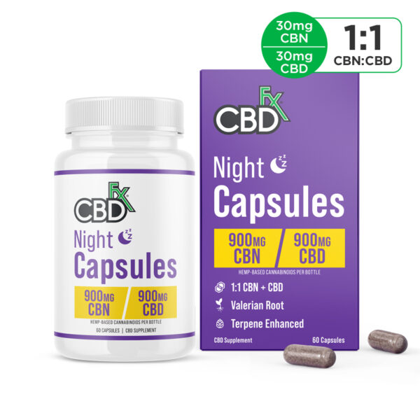 CBD + CBN Night Capsules For Sleep by CBDfx