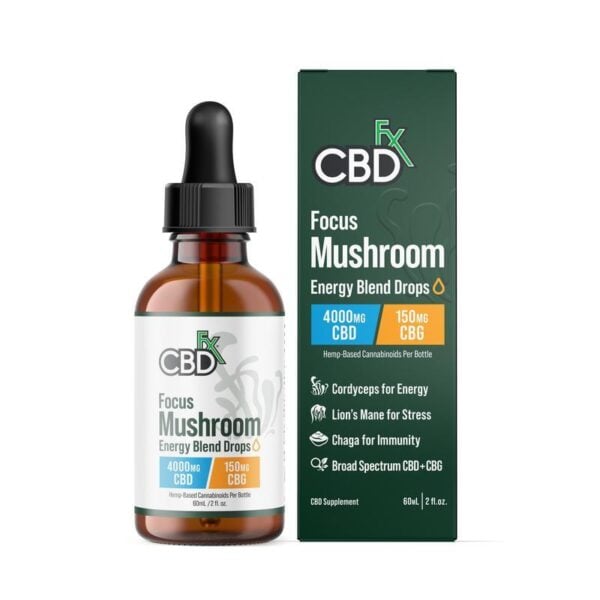 Focus Blend Mushroom Tincture + CBG + CBD 4000mg