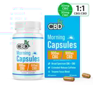 CBD + CBG Morning Capsules For Energy & Focus 900mg