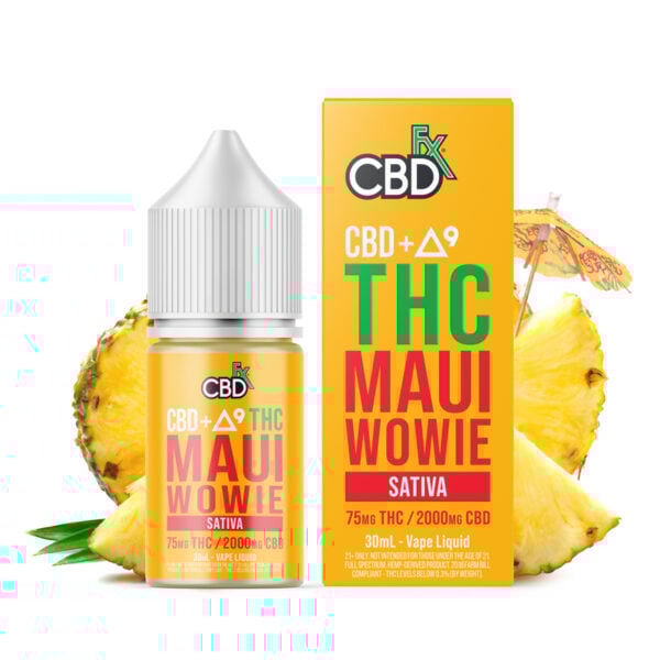CBD + Delta-9 THC Vape Juice: Maui Wowie