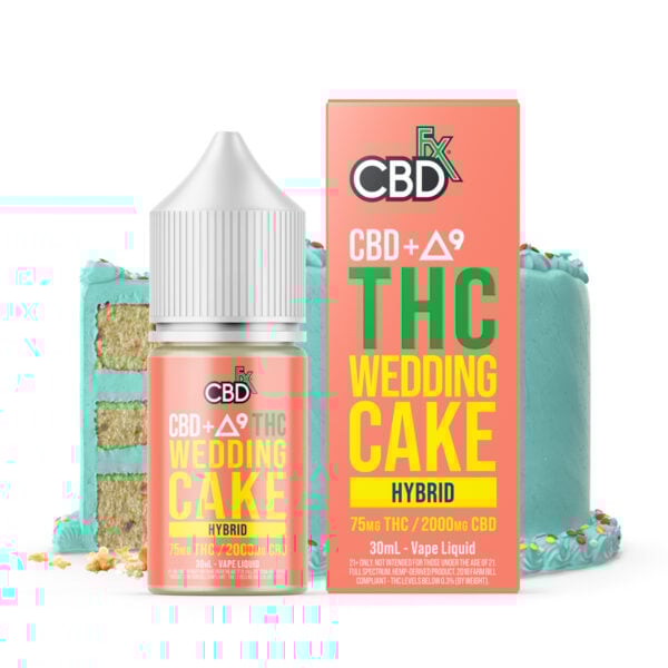 CBD + Delta-9 THC Vape Juice: Wedding Cake