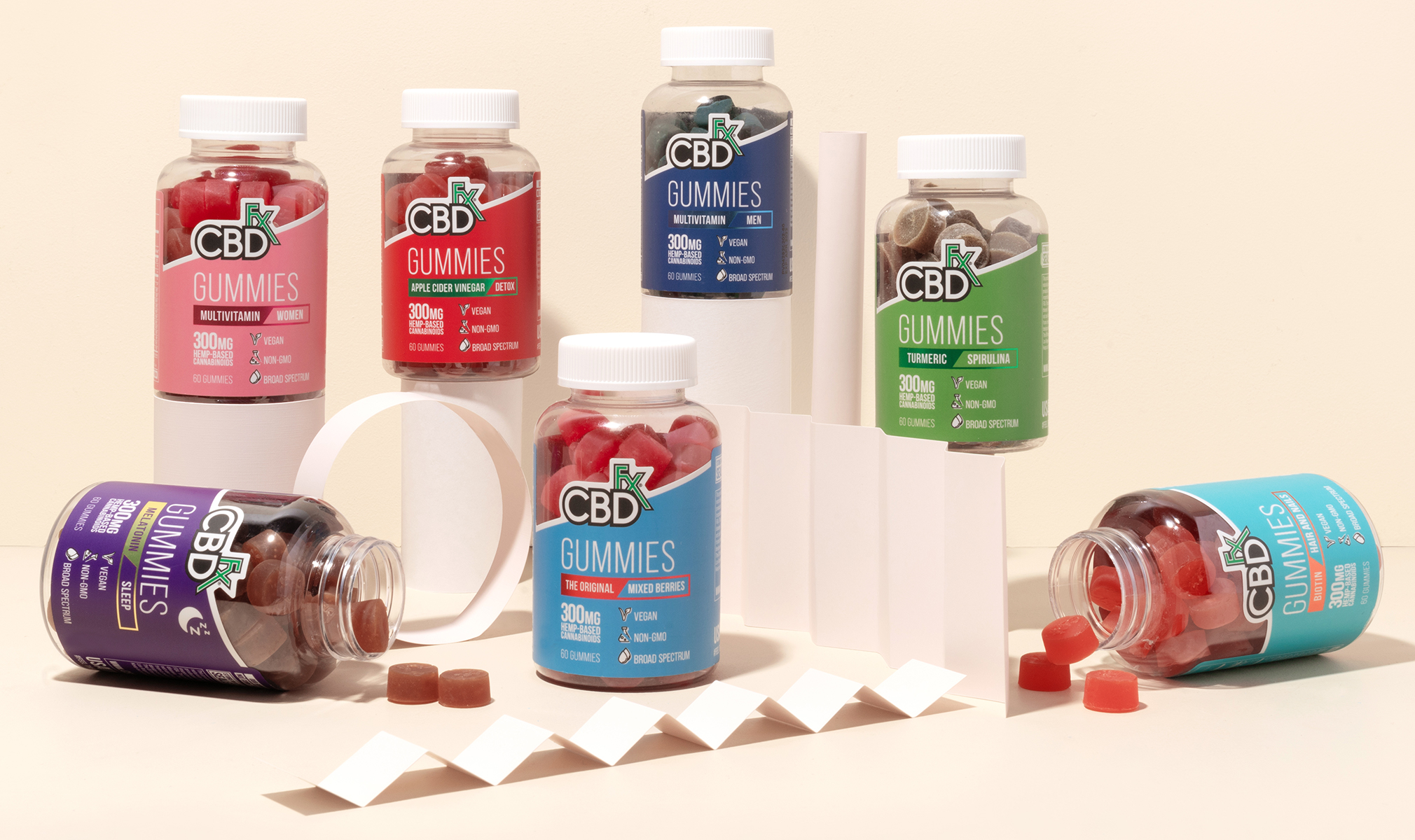 A collection of our CBD gummies